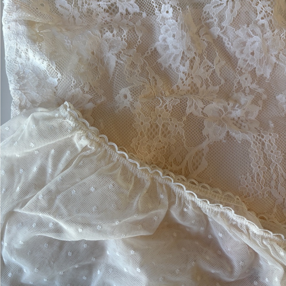 Victoria’s Secret | White Lace Tank (L) and Boyshort (XL) - Picture 2 of 11